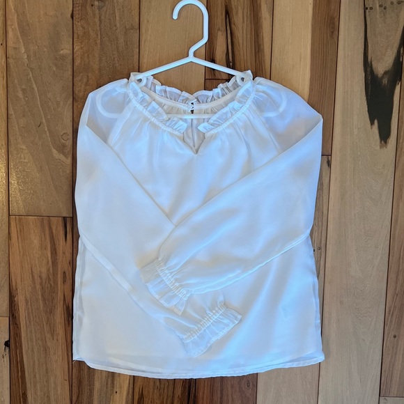 GAP. Size Small girls. Ivory sheer sleeved blouse. - Picture 3 of 12
